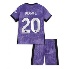 Lacne Dětský Futbalové dres Liverpool Diogo Jota #20 2023-24 Krátky Rukáv - Tretina (+ trenírky)